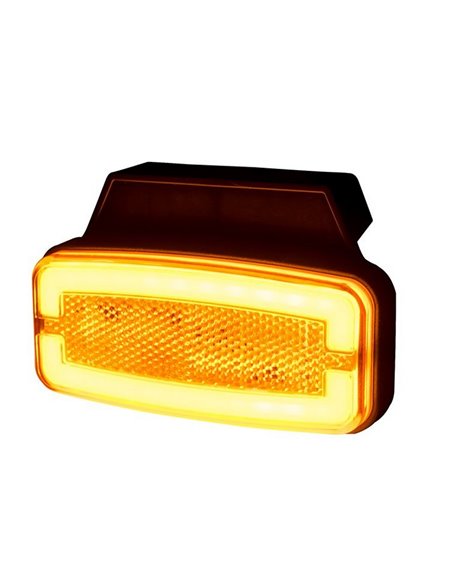 Voyant latéral à LED néon avec support LD 2765 12/24 V, homologué IA SM1 IP68, couleur ambre
