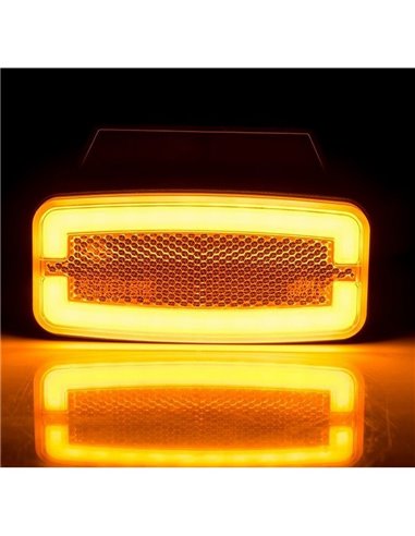 Luz piloto lateral de LED neon com suporte LD 2765 12/24V, homologada pela IA SM1, IP68 âmbar.