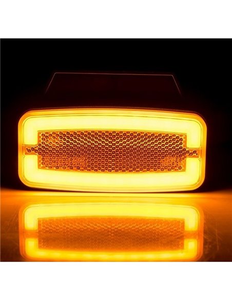 Voyant latéral à LED néon avec support LD 2765 12/24 V, homologué IA SM1 IP68, couleur ambre