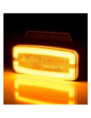 Piloto de galibo lateral LED Neon con soporte LD 2765 12/24V homologado IA SM1 IP68 Ámbar