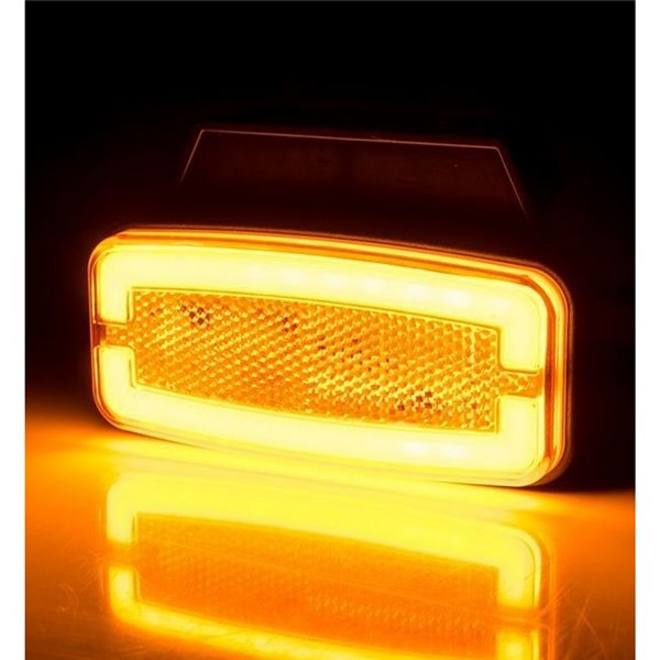 Voyant latéral à LED néon avec support LD 2765 12/24 V, homologué IA SM1 IP68, couleur ambre