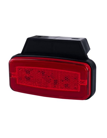 Feu de position arrière à LED néon avec support LD 2766 12/24 V, homologué IA R1 IP68, rouge