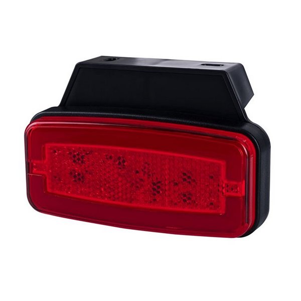 Feu de position arrière à LED néon avec support LD 2766 12/24 V, homologué IA R1 IP68, rouge
