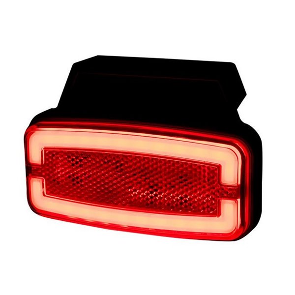 Feu de position arrière à LED néon avec support LD 2766 12/24 V, homologué IA R1 IP68, rouge
