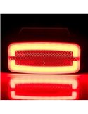 Feu de position arrière à LED néon avec support LD 2766 12/24 V, homologué IA R1 IP68, rouge