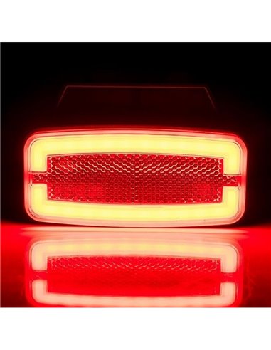 Piloto de galibo trasero LED Neon con soporte LD 2766 12/24V homologado IA R1 IP68 Rojo