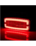 Feu de position arrière à LED néon avec support LD 2766 12/24 V, homologué IA R1 IP68, rouge
