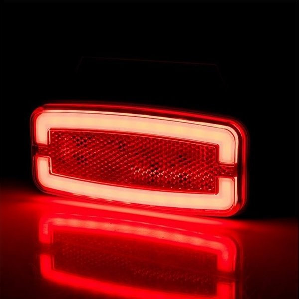 Feu de position arrière à LED néon avec support LD 2766 12/24 V, homologué IA R1 IP68, rouge