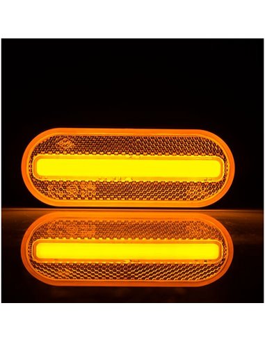 Galibo LED lateral oval Neon LD 2771 12/24V aprovado IA SM1 IP68 Âmbar
