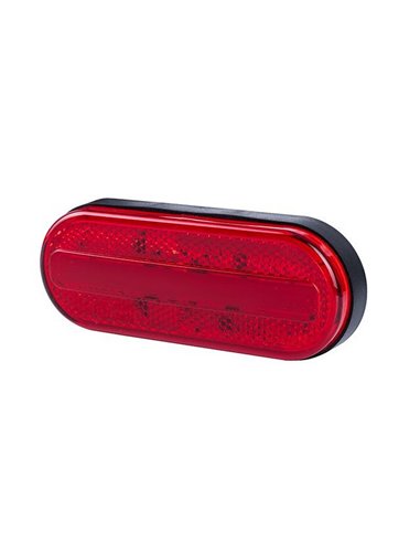 Galibo LED oval Neon LD 2772 12/24V homologado IA R1 IP68 Vermelho
