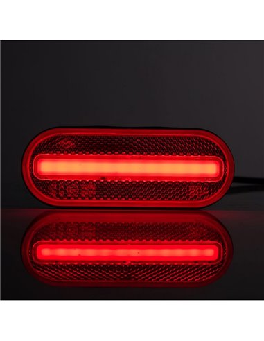 Néon ovale arrière à LED Galibo LD 2772 12/24 V homologué IA R1 IP68 rouge