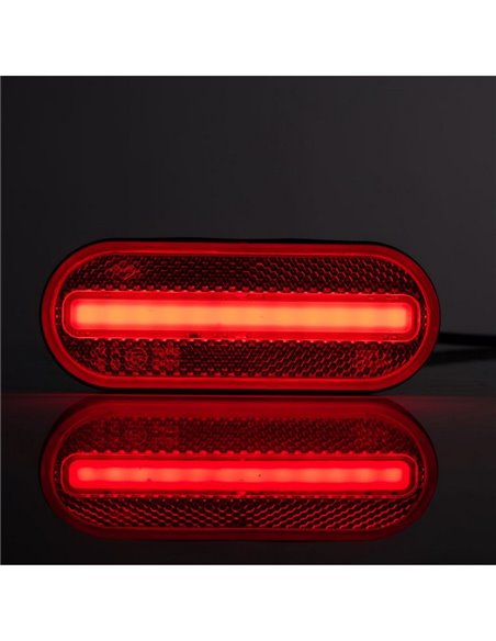 Galibo LED oval Neon LD 2772 12/24V homologado IA R1 IP68 Vermelho