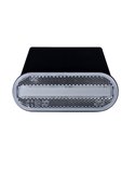 Neon frontal oval LED Galibo LD 2773 12/24V com homologação IA e IP68, com suporte branco.