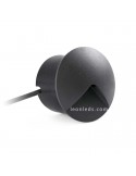 Encastré mural LED Extérieur Jardin Rond Gris Foncé 2W 3000K | Lampe de jardin LED encastrée pas cher | Éclairage LeonLeds
