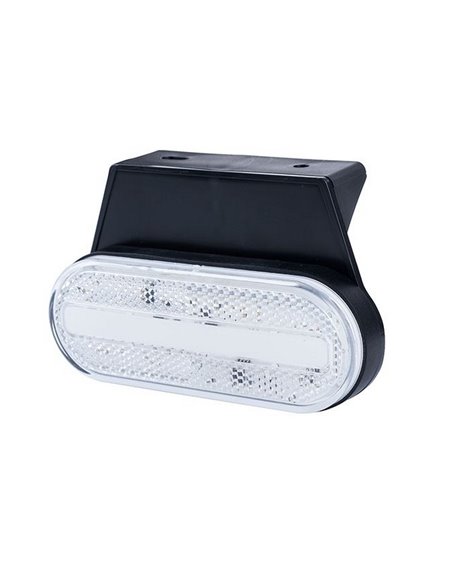 Néon ovale frontal à LED Galibo LD 2773 12/24 V, homologué IA à IP68, avec pied blanc