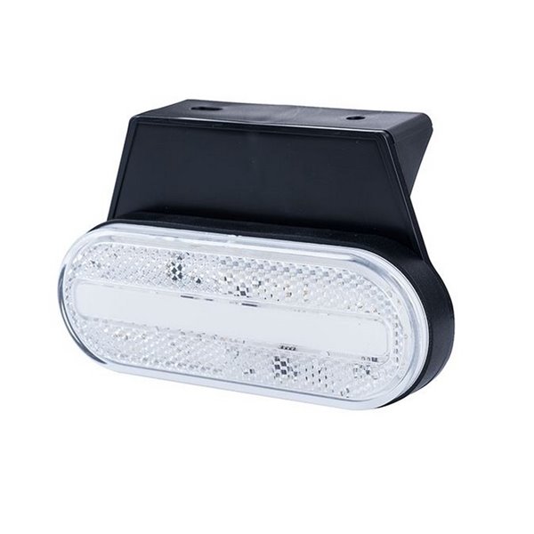 Neon frontal oval LED Galibo LD 2773 12/24V com homologação IA e IP68, com suporte branco.