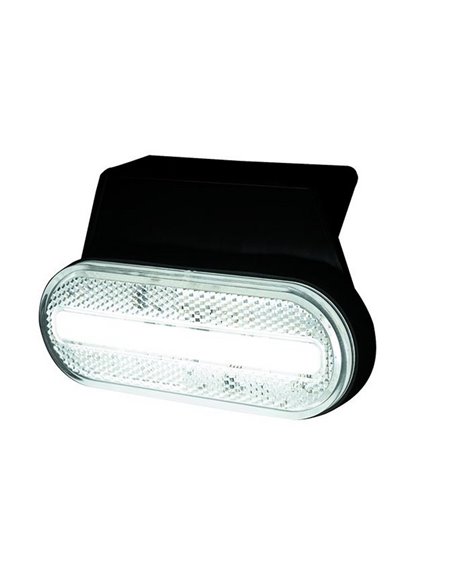 Néon ovale frontal à LED Galibo LD 2773 12/24 V, homologué IA à IP68, avec pied blanc
