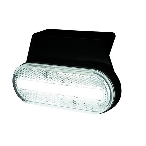 Neon frontal oval LED Galibo LD 2773 12/24V com homologação IA e IP68, com suporte branco.