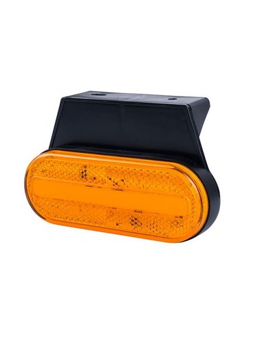 Galibo LED lateral ovalado Neon LD 2774 12/24V con soporte homologado IA SM1 IP68 Ámbar