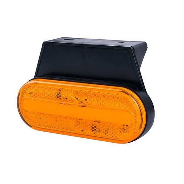 Galibo LED lateral ovalado Neon LD 2774 12/24V con soporte homologado IA SM1 IP68 Ámbar