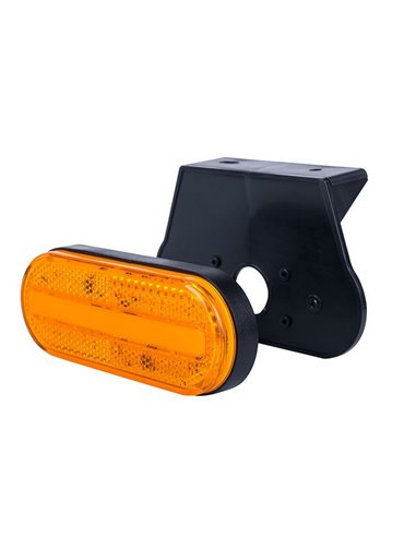 Galibo LED lateral ovalado Neon LD 2774 12/24V con soporte homologado IA SM1 IP68 Ámbar