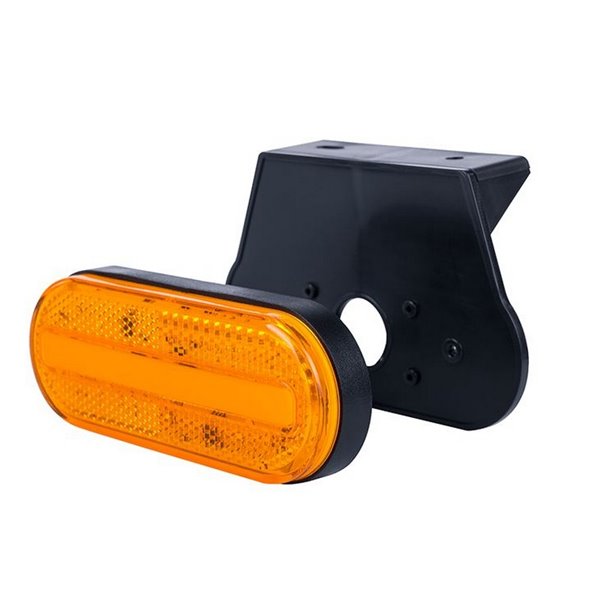 Galibo LED lateral ovalado Neon LD 2774 12/24V con soporte homologado IA SM1 IP68 Ámbar