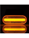 Galibo LED lateral ovalado Neon LD 2774 12/24V con soporte homologado IA SM1 IP68 Ámbar