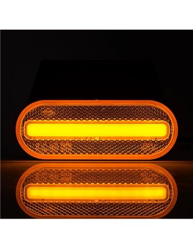 Neon lateral oval LED Galibo LD 2774 12/24V com suporte aprovado pela IA SM1 IP68 âmbar