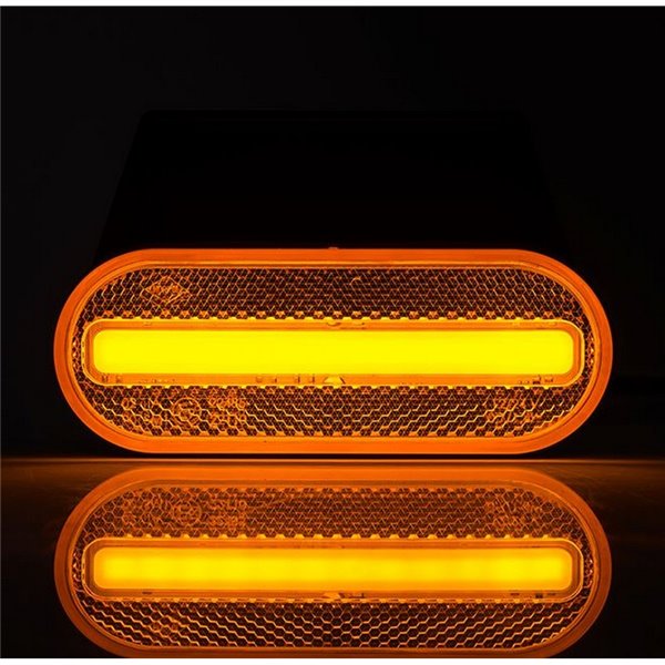 Galibo LED lateral ovalado Neon LD 2774 12/24V con soporte homologado IA SM1 IP68 Ámbar