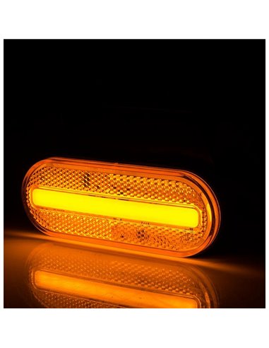 Galibo LED lateral ovalado Neon LD 2774 12/24V con soporte homologado IA SM1 IP68 Ámbar