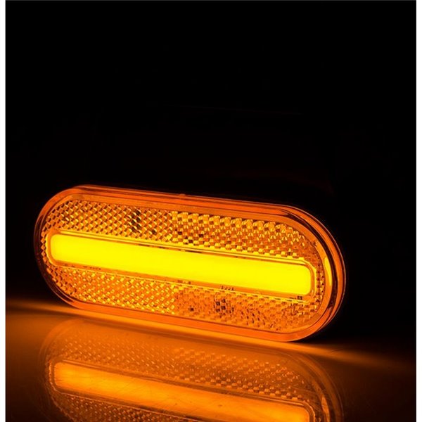 Galibo LED lateral ovalado Neon LD 2774 12/24V con soporte homologado IA SM1 IP68 Ámbar