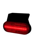Feu de gabarit arrière ovale à LED néon avec support LD 2775 12/24 V, homologué IA R1, IP68, rouge