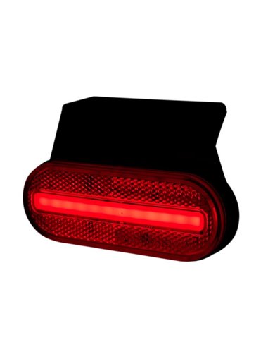 Feu de gabarit arrière ovale à LED néon avec support LD 2775 12/24 V, homologué IA R1, IP68, rouge