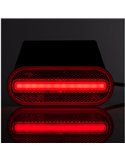 Galibo LED trasero ovalado Neon con soporte LD 2775 12/24V homologado IA R1 IP68 Rojo