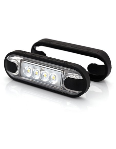 Piloto LED de gálibo delantero LD 3210 superficie plana homologado A IP68 Blanco