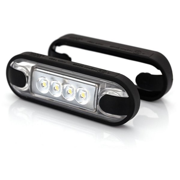 Piloto LED de gálibo delantero LD 3210 superficie plana homologado A IP68 Blanco