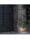 Encastré mural LED Extérieur Jardin Rond Gris Foncé 2W 3000K | Lampe de jardin LED encastrée pas cher | Éclairage LeonLeds