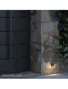 Empotrable pared LED Jardín exterior Redondo Gris Oscuro 2W 3000K | Lámpara LED Empotrable Jardín Barata | LeonLeds Iluminación 2