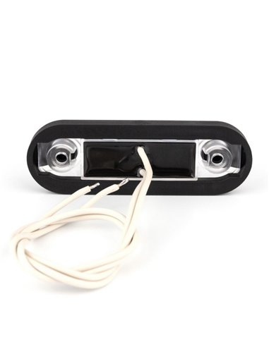 Luz de sinalização frontal LED LD 3210 de superfície plana, com classificação IP68, branca.