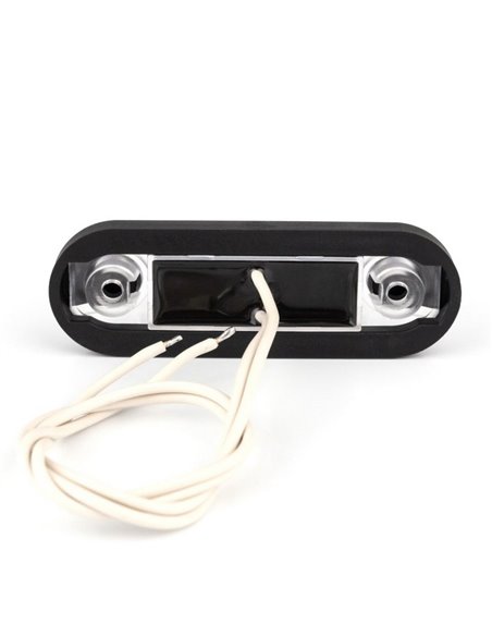 Luz de sinalização frontal LED LD 3210 de superfície plana, com classificação IP68, branca.