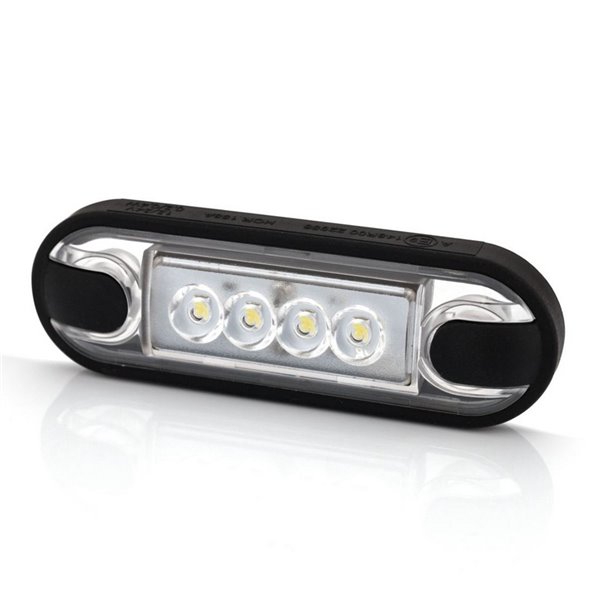 Piloto LED de gálibo delantero LD 3210 superficie plana homologado A IP68 Blanco