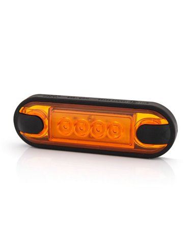 Piloto LED de gálibo lateral LD 3211 superficie plana homologado SM1 IP68 Ámbar