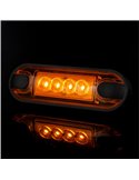 Piloto LED de gálibo lateral LD 3211 superficie plana homologado SM1 IP68 Ámbar