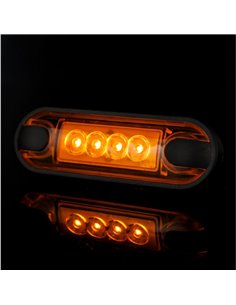 Piloto LED de gálibo lateral LD 3211 superficie plana homologado SM1 IP68 Ámbar 2