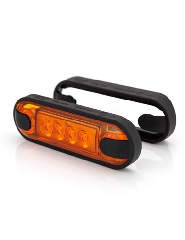 Piloto LED de gálibo lateral LD 3211 superficie plana homologado SM1 IP68 Ámbar