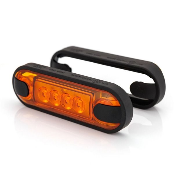 Piloto LED de gálibo lateral LD 3211 superficie plana homologado SM1 IP68 Ámbar