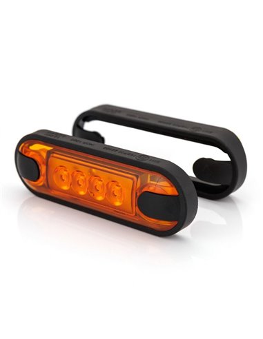 Piloto LED de gálibo lateral LD 3211 superficie plana homologado SM1 IP68 Ámbar