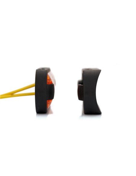 Piloto LED de gálibo lateral LD 3211 superficie plana homologado SM1 IP68 Ámbar