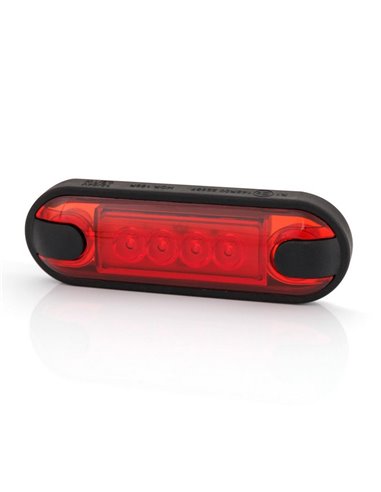 Piloto LED de gálibo trasero LD 3212 superficie plana homologado R1 IP68 Rojo