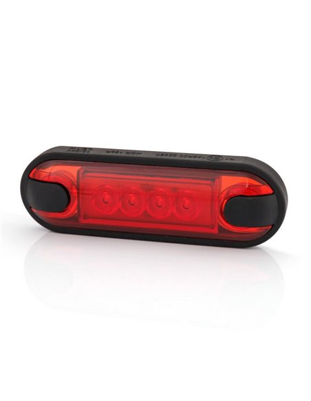 Piloto LED de gálibo trasero LD 3212 superficie plana homologado R1 IP68 Rojo